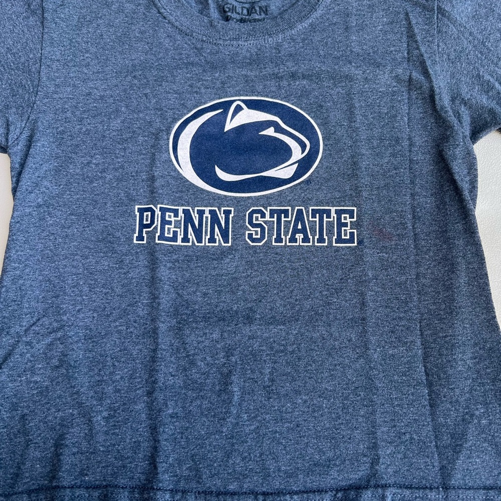 Kids Grey/Navy Heather Penn State Tee